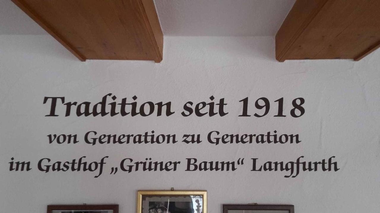 Gasthof Gruener Baum Langfurth  ภายนอก รูปภาพ
